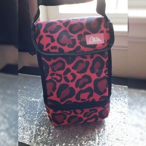 Pink cheetah lunch bag